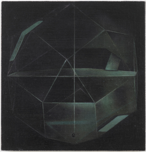 Christopher Hanlon 'Rhombicuboctahedron (from the portrait of Luca Pacioli)' 40×40cm/15.8×15.8in oil on linen stretched over board, 2012, photo by Andy Keate, courtesy domobaal