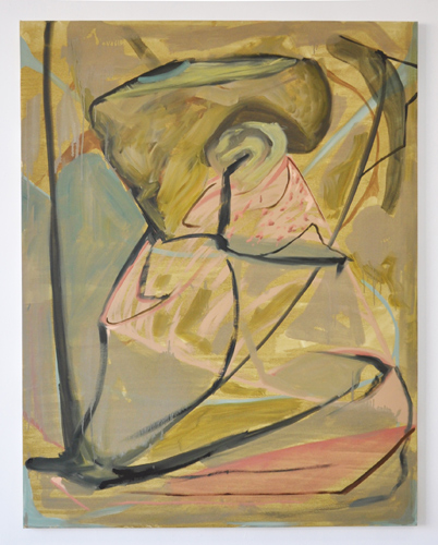 Damien Flood 'Gazer' oil on cotton, 150×125cm, 2013