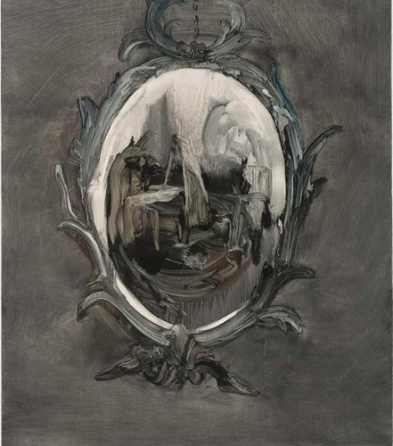 Lara Viana 'Frame' oil on board, 47×40cm (18×16in) 2008, photograph by Andy Keate