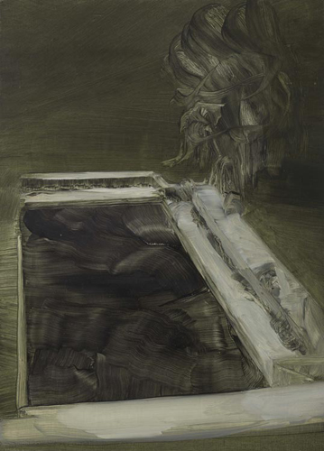 Lara Viana 'Untitled (pool)' oil on board, 35×25cm (14×10in) 2010, photograph by Andy Keate