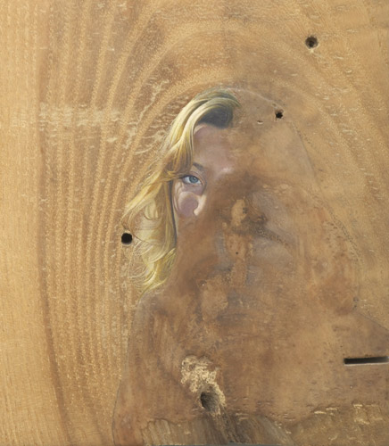Lee Edwards 'Fades to memory' oil on oak (detail), 18×15×2cm, 2011, photo by Andy Keate
