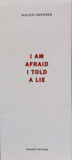 Walter Swennen 'I am afraid I told a lie (on pages 12–13)'