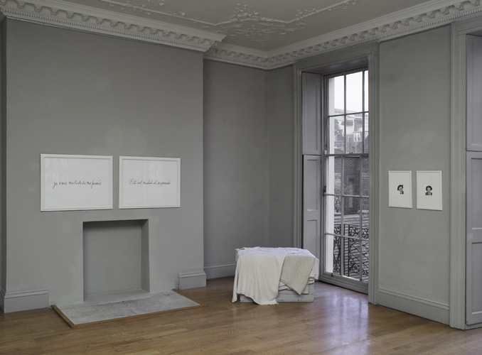 Sharon Kivland: 'I am sick of my thoughts' installation view at domobaal gallery, March 2011, photo by Andy Keate