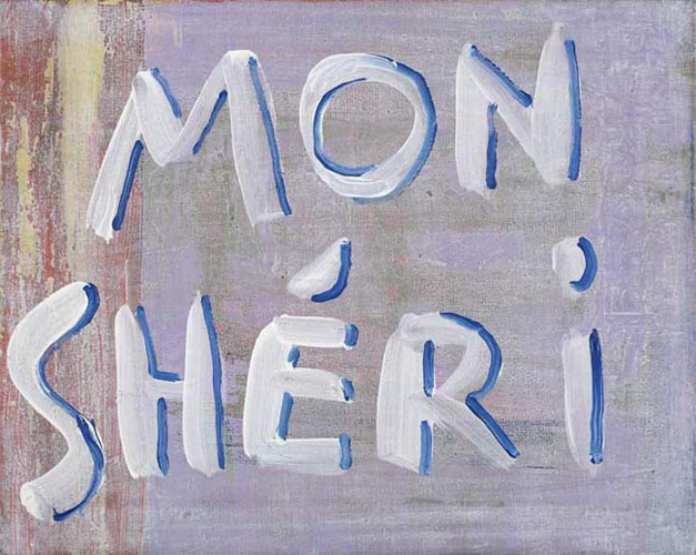 Walter Swennen 'Mon Shéri' oil on canvas (33×41cm/13"×16") photo by Andy Keate.