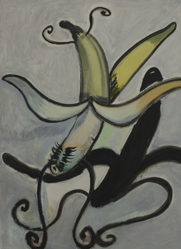 Ansel Krut's painting 'Banana' oil on canvas (110 x 80cm/43.4" x 31.4") 2007