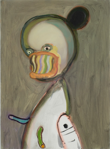  Ansel Krut 'Stripey Mouth' (56×40.5 cm/22"×15.9") oil on canvas 2004, photo by Andy Keate, courtesy domobaal (private collection, London)