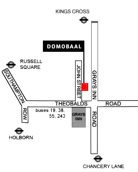 map showing domobaal gallery location and nearby tube stations