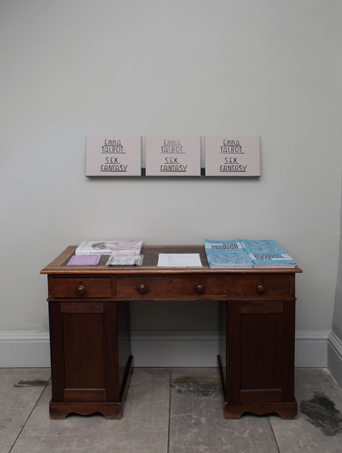 Emma Talbot 'Sex Fantasy' lithograph, folded in slipcase (24.5×31.5×1.5cm), installation photo by Andy Keate