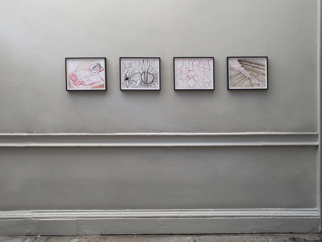 Emma Talbot 'Step Inside Love' installation view, photograph by Andy Keate