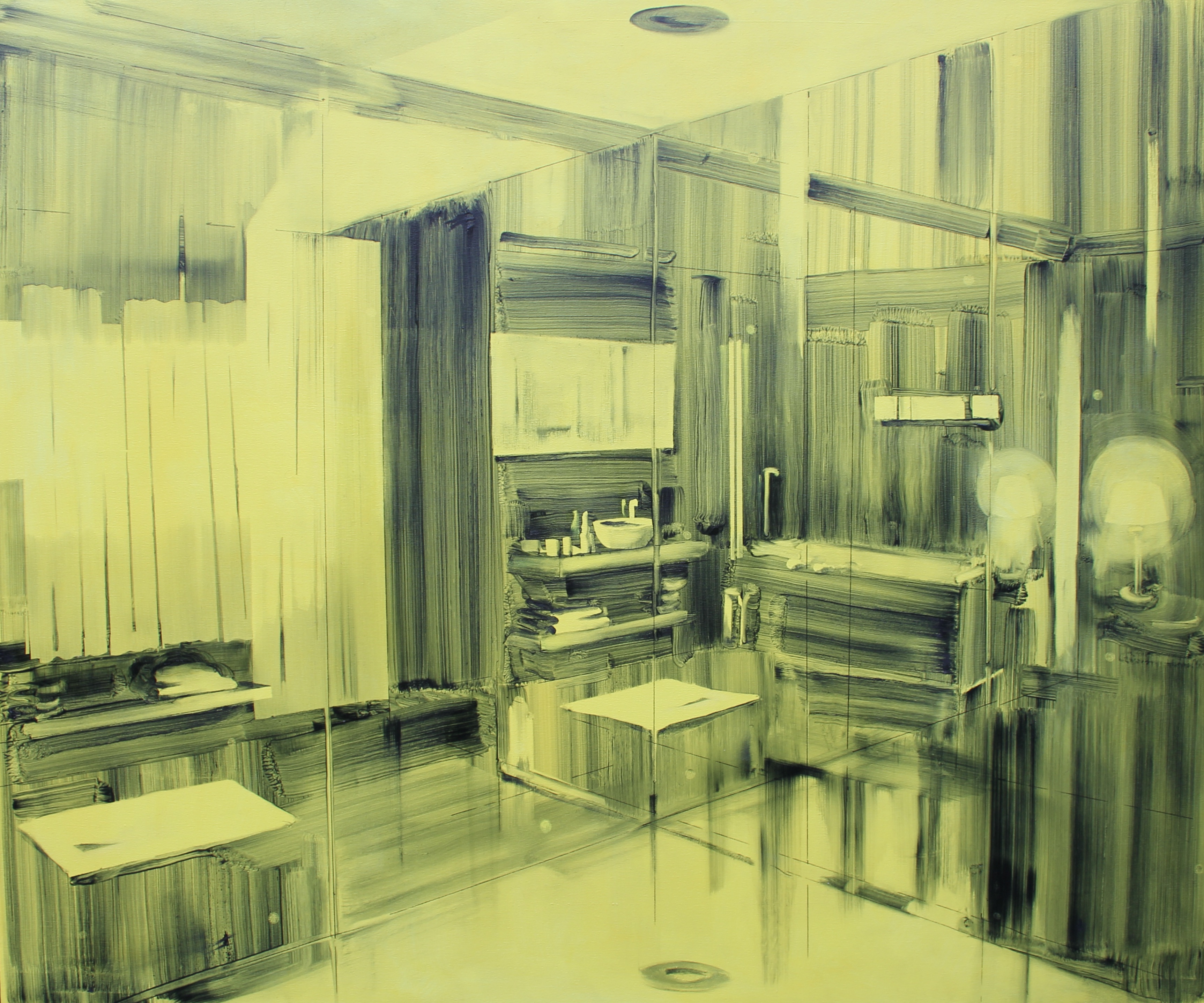 Graham Crowley 'Room 601 – 8' oil on canvas, 110×132cm, 2024