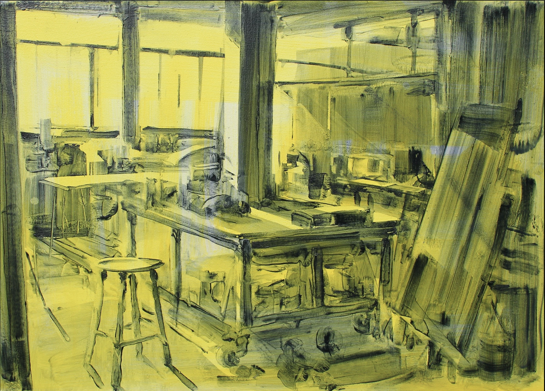 Graham Crowley 'Workshop: Hastings 9' oil on canvas 50×70cm, 2024