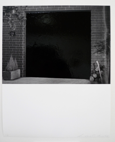 International Lawns (Black Square I)' household enamel (garage door paint) on Epson Ultrachrome, inkjet print, edition 3, 42×34cm / 16.5×13.3in 2013