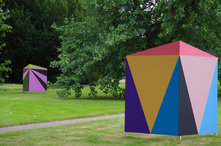 Lothar Götz 'Hide and Seek' acrylic on mixed media, Morgen–Tomorrow, Neue Kunst in Alten Garten, Hannover, Germany, 2016