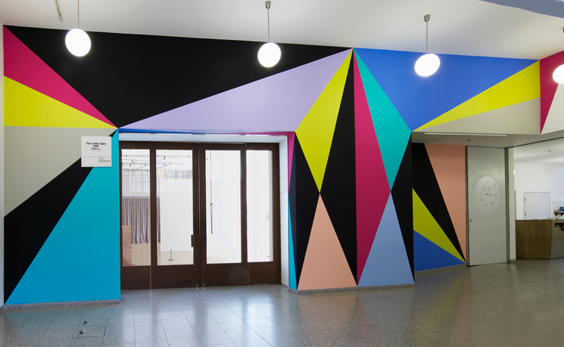 Lothar Götz 'Connection' acrylic on all, The London Open Triennial 2015, Whitechapel Gallery, London, photo Andy Keate