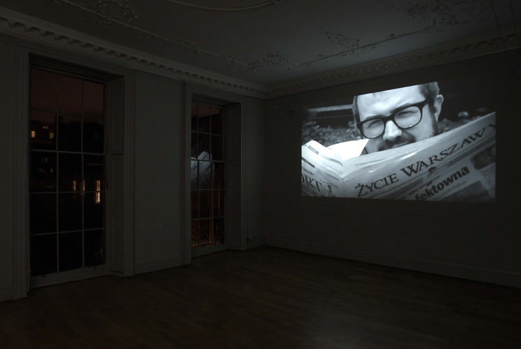 Lucy Pawlak and Martin Clark 'MC4LP' video still, 2007, installation photo by Andy Keate at domobaal.