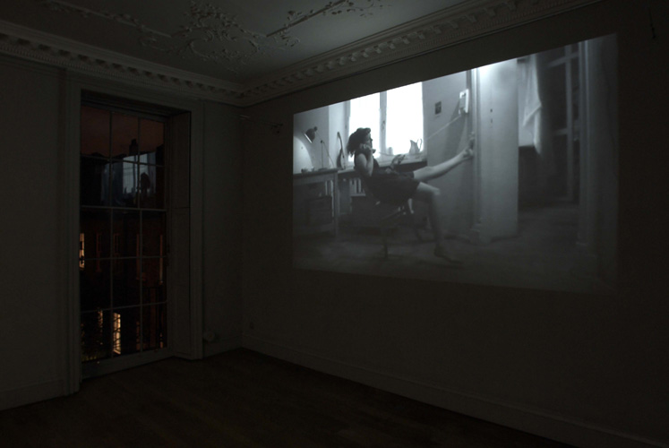 Lucy Pawlak and Martin Clark 'MC4LP' video still, 2007, installation photo by Andy Keate at domobaal.