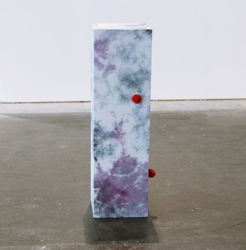 Rachel Adams 'Boxed Set 1' tie–dye, mdf, starch, pompoms 85(h)×25×25 cm 2012