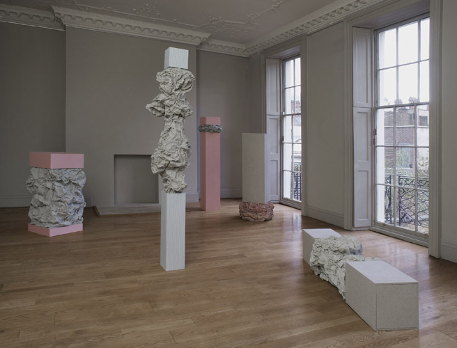 installation view of Rachel Adams' solo show 'Cut from Whole Cloth' 2011 at domobaal, photo Andy Keate