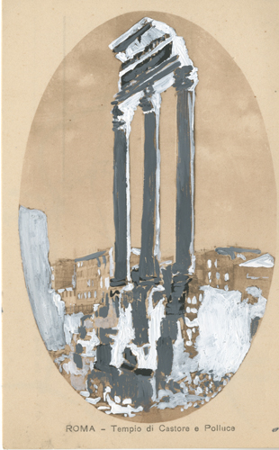 Sharon Kivland 'The unconscious is a city (III)' twenty–five postcards with gouache, twenty–four: 8.5×13.5cm, one: 8.5×21cm, one: 13.5times;8.5cm 2012