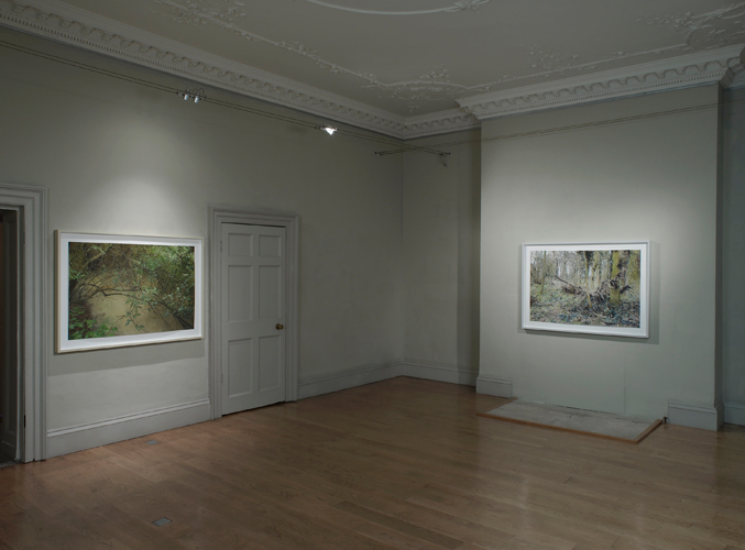 Stuart Brisley 'Sink' (left) 'Jerusalem' (right) installation view by Andy Keate, at domobaal in London, November 2013